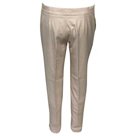 Stella Mc Cartney-Pantalon Slim Fit Stella McCartney en coton beige-Beige