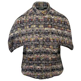 Chaqueta de tweed Cocoon de Alexander McQueen en algodón multicolor Multicolor