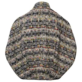Alexander Mcqueen-Alexander McQueen Cocoon Tweed Veste en Coton Multicolore-Autre,Imprimé python