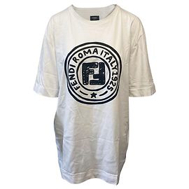 Camiseta Fendi Roma Joshua Vides en algodón blanco Blanco