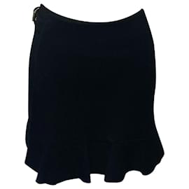 Autre Marque-Boutique Moschino Boucle Skirt in Black Wool-Black