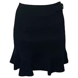 Autre Marque-Falda de boucle de boutique Moschino en lana negra-Negro