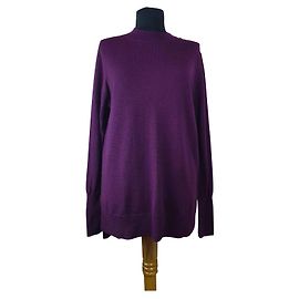 Pull Badgley Mischka en laine mérinos violet Violet foncé