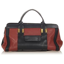 Chloé Bolsa de couro preto chloe Alice Marrom Preto