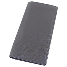 Louis Vuitton-Louis Vuitton Black Taiga Brazza Wallet-Black