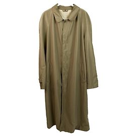 Cerruti 1881 Men’s Beige Taupe Raincoat Trench Long Jacket Coat size 52 Beige