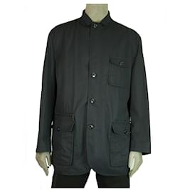 Ermenegildo Zegna-Ermenegildo Zegna Blue Lightweight Button Front Men’s Cotton Jacket size 58-Blue