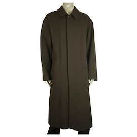 Emporio Armani Men’s Brown Single Breasted Long Knee Length Coat Brown