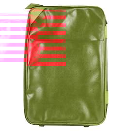 Louis Vuitton-Red Vernis Monogram Pegase 55 Rolling Luggage Trolley Suitcase-Other