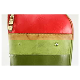 Louis Vuitton-Red Vernis Monogram Pegase 55 Rolling Luggage Trolley Suitcase-Other