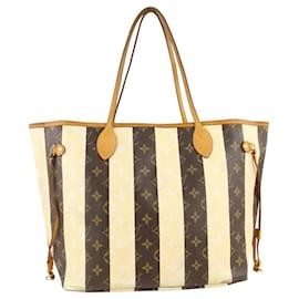 Louis Vuitton-Limited Rare Stripe Monogram Rayures Neverfull MM Tote 4LV1019-Other
