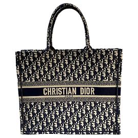 Christian Dior Large Book Tote Blue