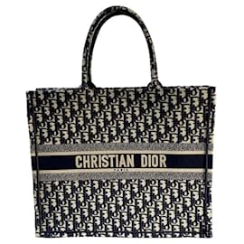Christian Dior-Large Book Tote-Blue