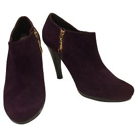 Diane Von Furstenberg Bottines DvF Claudef en daim violet Violet foncé