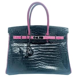 Hermès-herms birkiN 35-Black,Pink