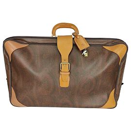 Etro Valise vintage à motifs cachemire Marron