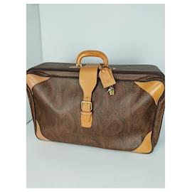 Etro-Paisley patterned vintage suitcase-Brown