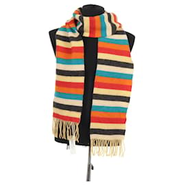 Mads Norgaard Striped Multicolour Wool Scarf Multiple colors