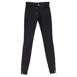 Balenciaga-Balenciaga Skinny Jeans mit Beinreißverschluss-Schwarz