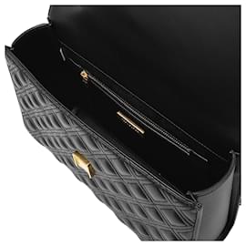 Tory Burch-Fleming Convertible Shoulder Bag in Black Leather-Black
