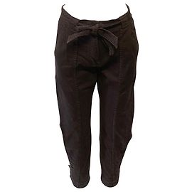 Ulla Johnson Carmen Calça Cropped in Marrom Denim Marrom
