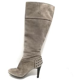 [Used] Tod's Long Boots 37 Ladies-Gray Beige Suede Beige
