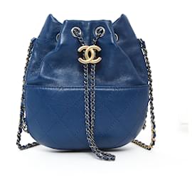 Chanel-CHANEL BAG GABRIELLE BUCKET BLUE 2018-Blue