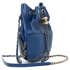Chanel-CHANEL BAG GABRIELLE BUCKET BLUE 2018-Blue