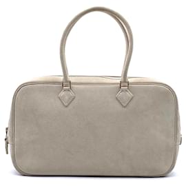 Hermès-Hermès Plume mini bag in beige suede-White,Cream