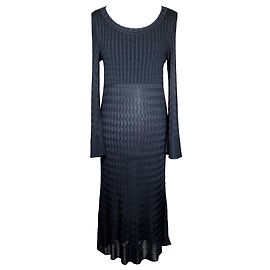 Vestido vintage de punto negro de Giorgio Armani Negro