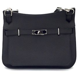 Hermès Jypsiere 26 bolsa em TC preto com PHW Preto