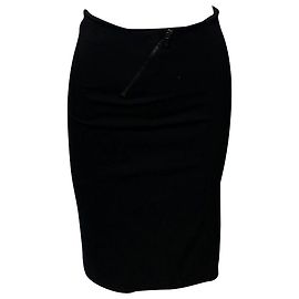 Alexander McQueen Bleistiftrock aus schwarzem Polyester Schwarz