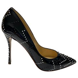Nicholas Kirkwood Zigzag Embellished Pumps in Black Patent Leather Black