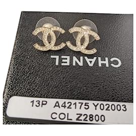 Chanel-CC A13P Moscova GHW Klassische Ohrringe-Golden