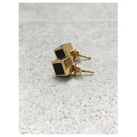 Fendi-[Used] FENDI / Earrings / GLD / Cube-Golden