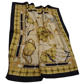 Luisa Spagnoli Silk Scarf Hunting Accessories Pattern Multiple colors