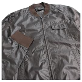 Fendi-[Used] FENDI Thin Nylon Jacket / Blouson Dark Brown 46 Made in Italy Genuine Simple Men's-Dark brown