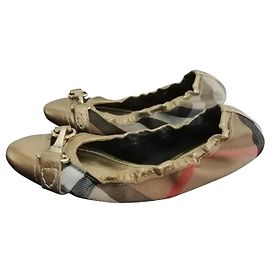Burberry Heritage House check shipley ballerina Bronzo