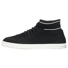 [Used]  FENDI　 size: 6 back leather patch socks sneakers (Black) Black