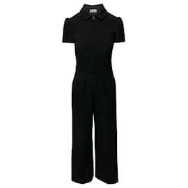 Red Valentino-Red Valentino Jumpsuit in Black Acetate-Black