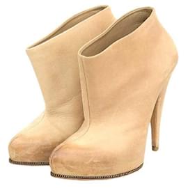 Givenchy-[Usado] GIVENCHY Ladies Suede High Heels Botines Zapatos Tamaño marrón 38-Castaño