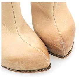 Givenchy-[Usado] GIVENCHY Ladies Suede High Heels Botines Zapatos Tamaño marrón 38-Castaño