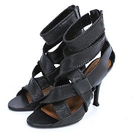 [Used] Givenchy Leather Gladiator Sandals size36 (23cm) / Black Black