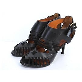 [Used] Givenchy Leather Gladiator Sandals size36 (23cm) / Black Black