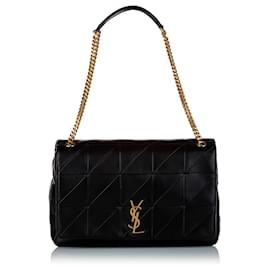 Yves Saint Laurent Sac à bandoulière en cuir noir Jamie YSL Noir