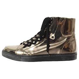 Givenchy-[Used] Givenchy Sneakers GIVENCHY Multi Eyelet Patent High Cut Sneakers 42 bronze-Bronze