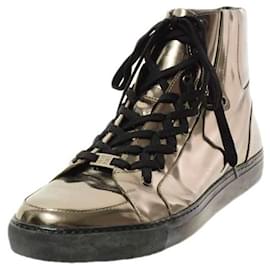Givenchy-[Used] Givenchy Sneakers GIVENCHY Multi Eyelet Patent High Cut Sneakers 42 bronze-Bronze