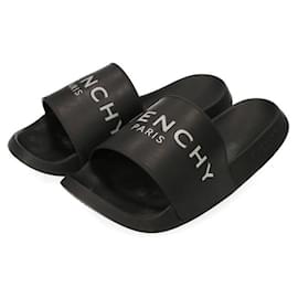 Givenchy-[Used]  GIVENCHY　 logo design sandals (Black)-Black