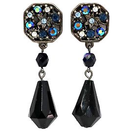 [Usato] Givenchy Orecchini Accessori Accessori Nero Nero Blu Colore Pietra Donna Blu navy