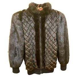 Mink jacket Christian DIOR Light brown Dark brown